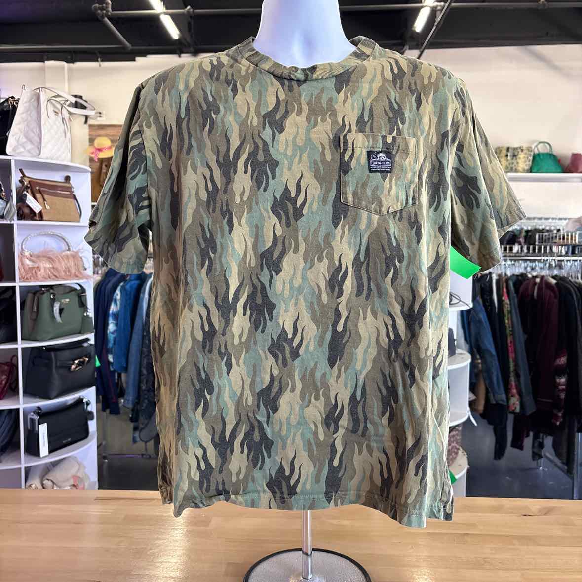 Sketchy Tank Size L Green Preloved MENS T-shirt