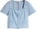 Levi's OLD BLUE Women's Pascale Short Sleeve Blouse