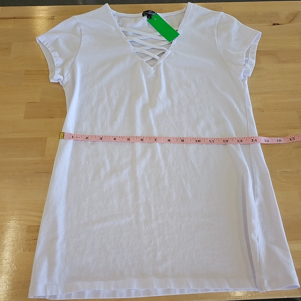 Splash Size L White Shirt