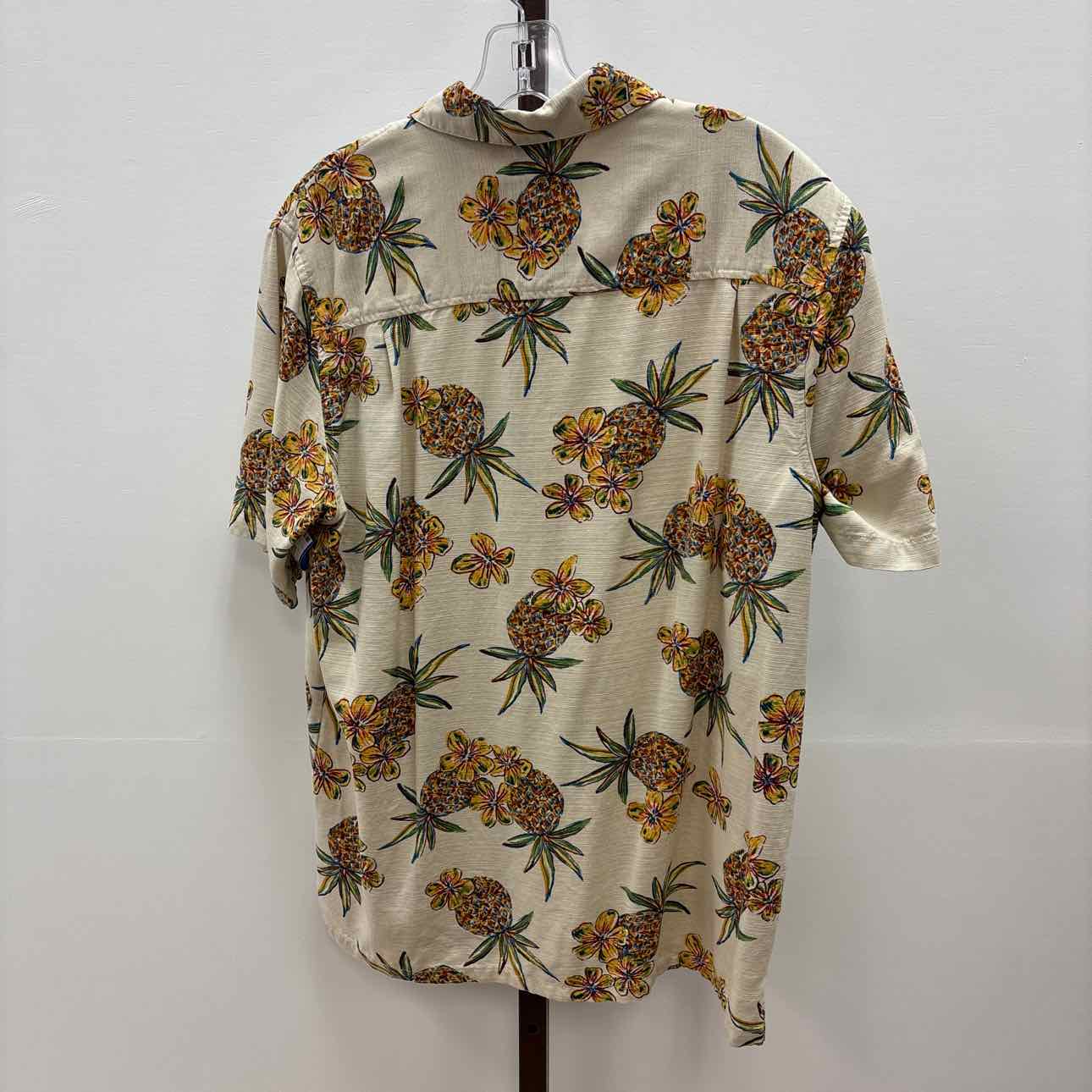 Island Republic Size M Tan Preloved MENS Button Down Shirt