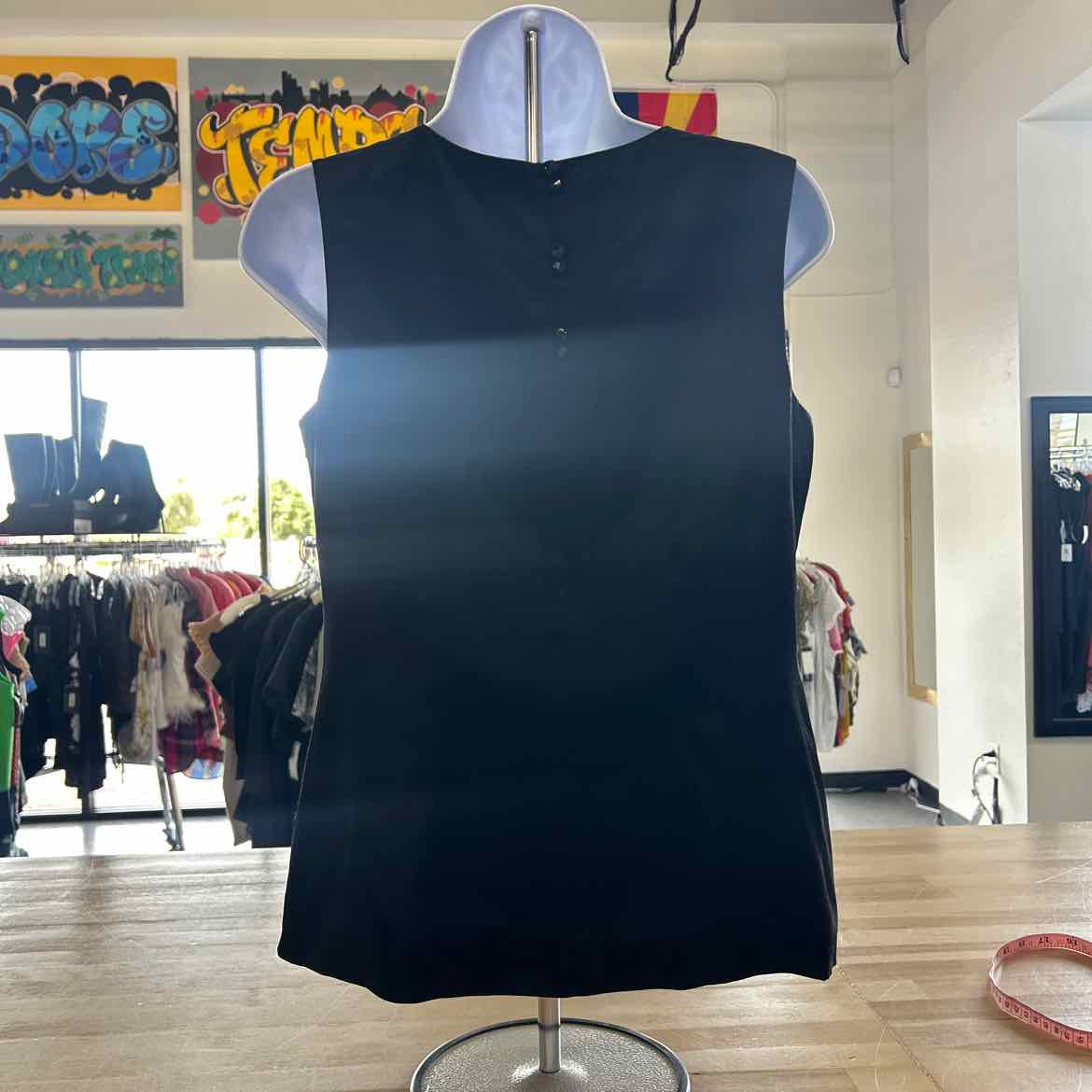 Monsoon Size L Black Preloved Sleeveless