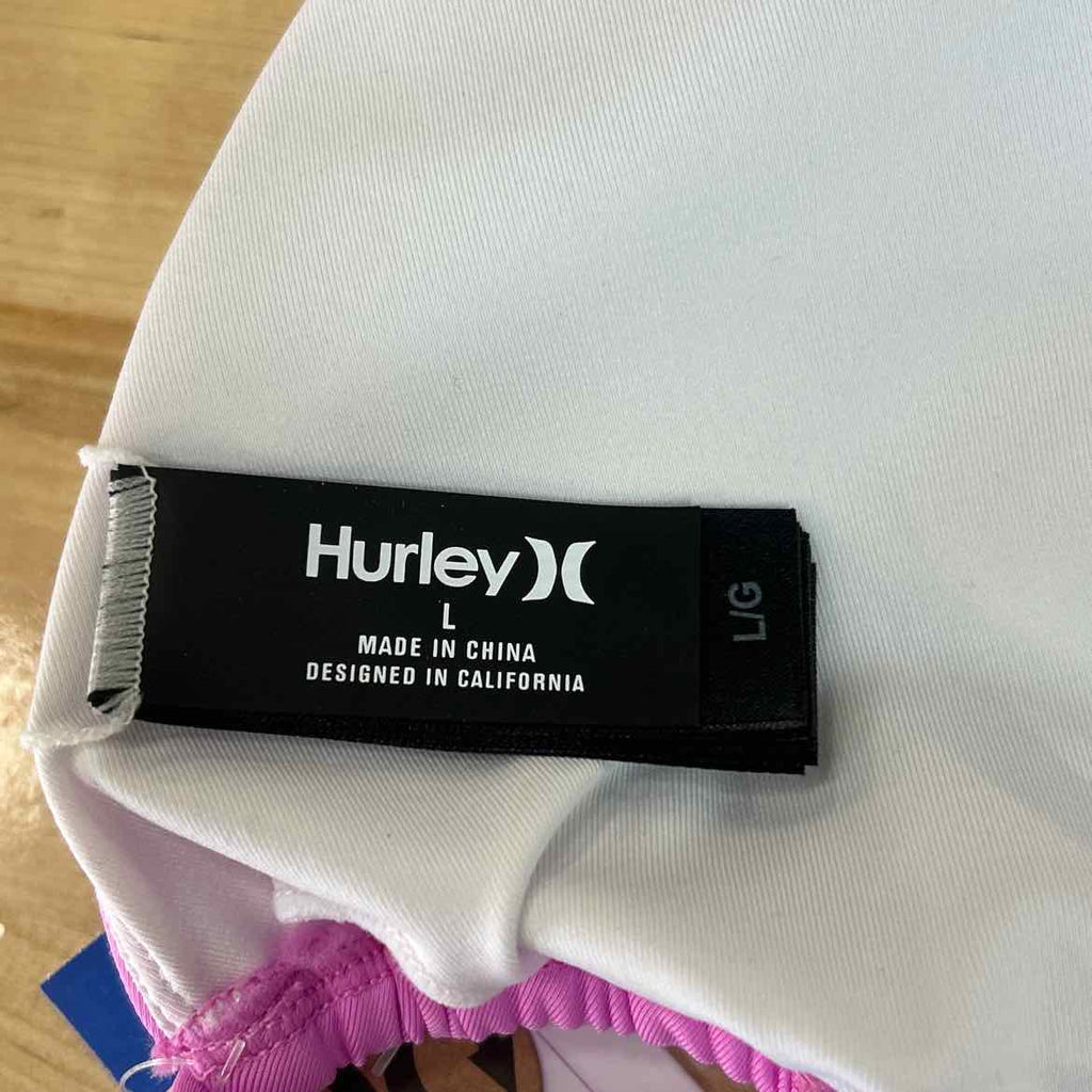 Hurley Size L Summer Block Tri Womens Bikini Top
