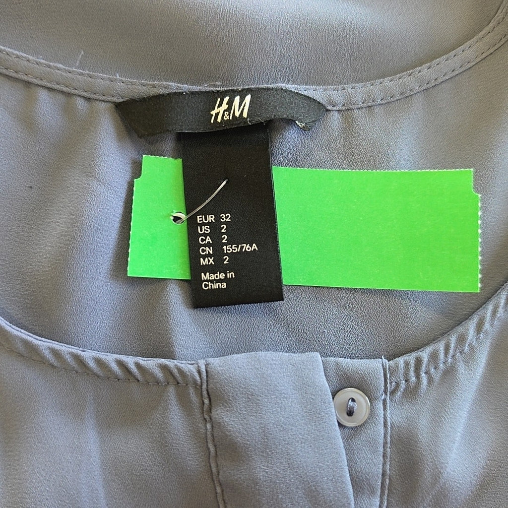 H&M Size 2 Blue Preloved Tank