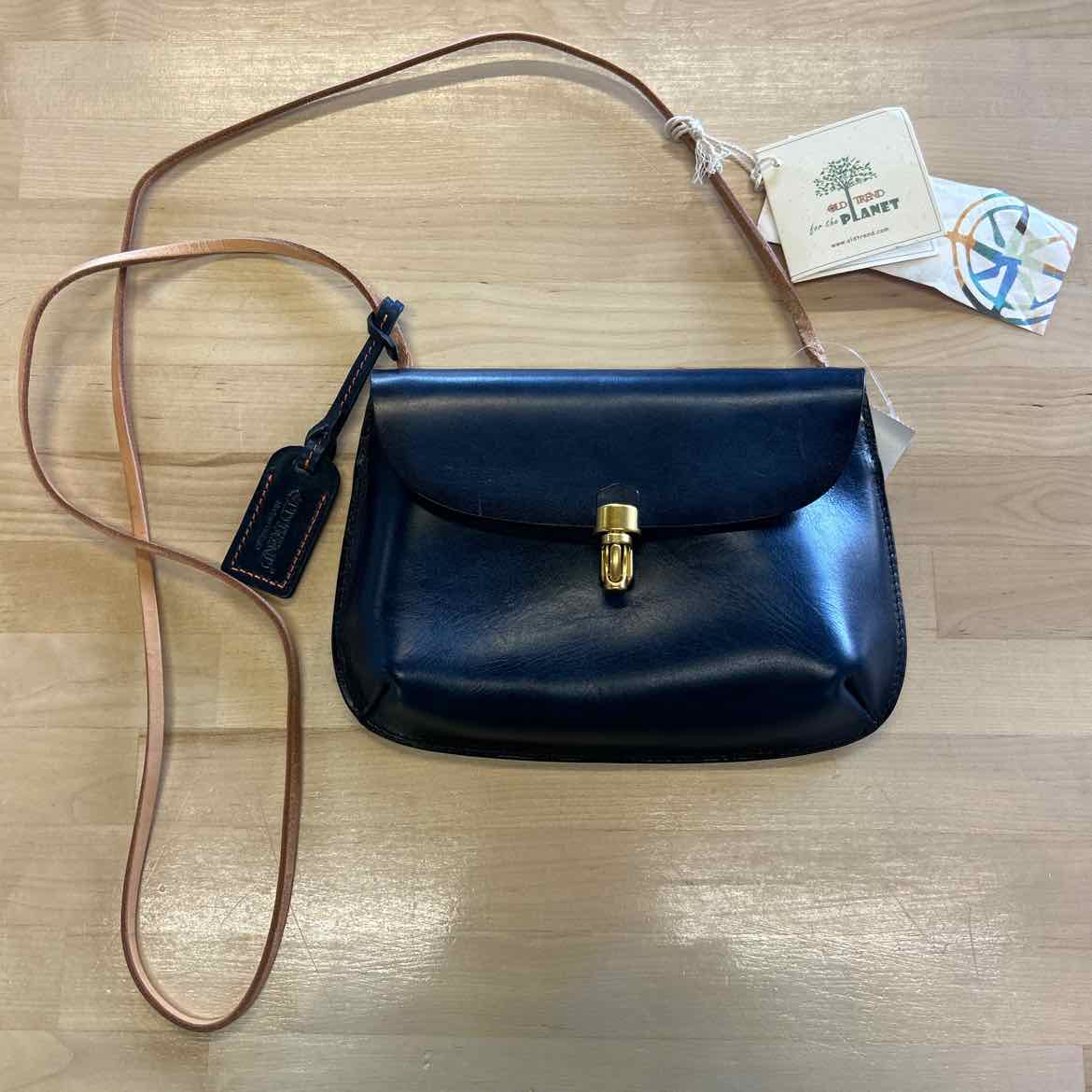 Old Trend Blue crossbody Leather Handbag