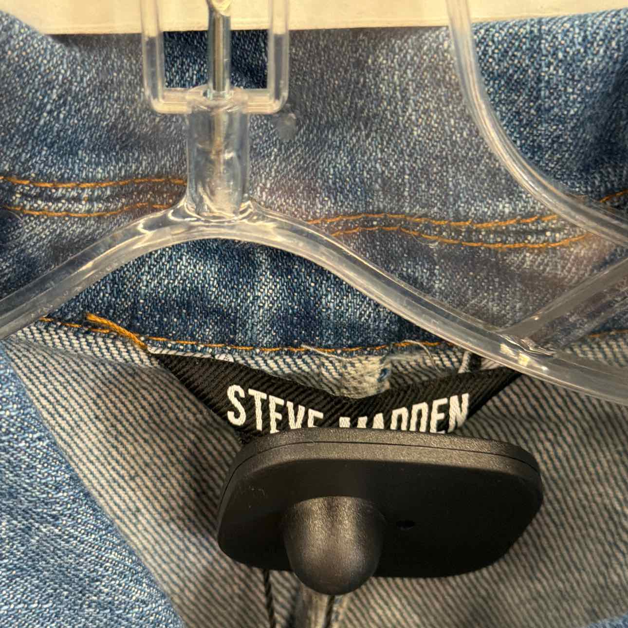 Steve Madden Women S Trista Denim Cargo Jumpsuit - Blue Denin