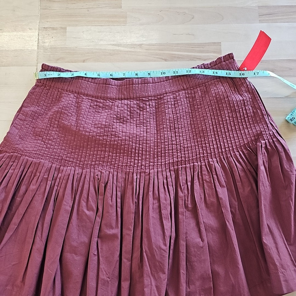 Anthropologie Size M Maroon Used Skirt