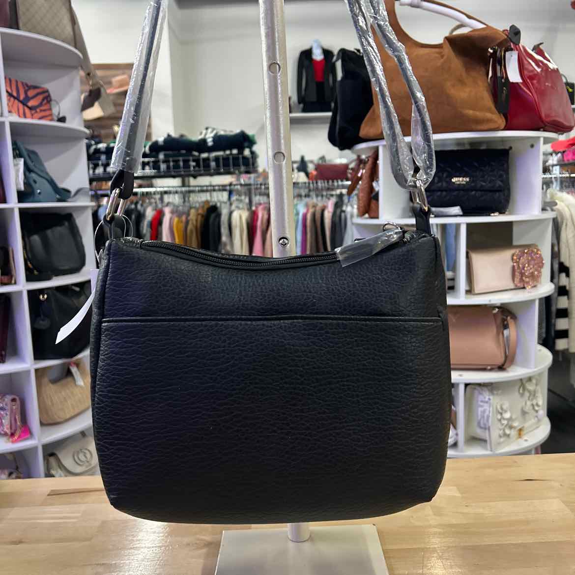 Giani Bernini Small Pebble Hobo Bag Black