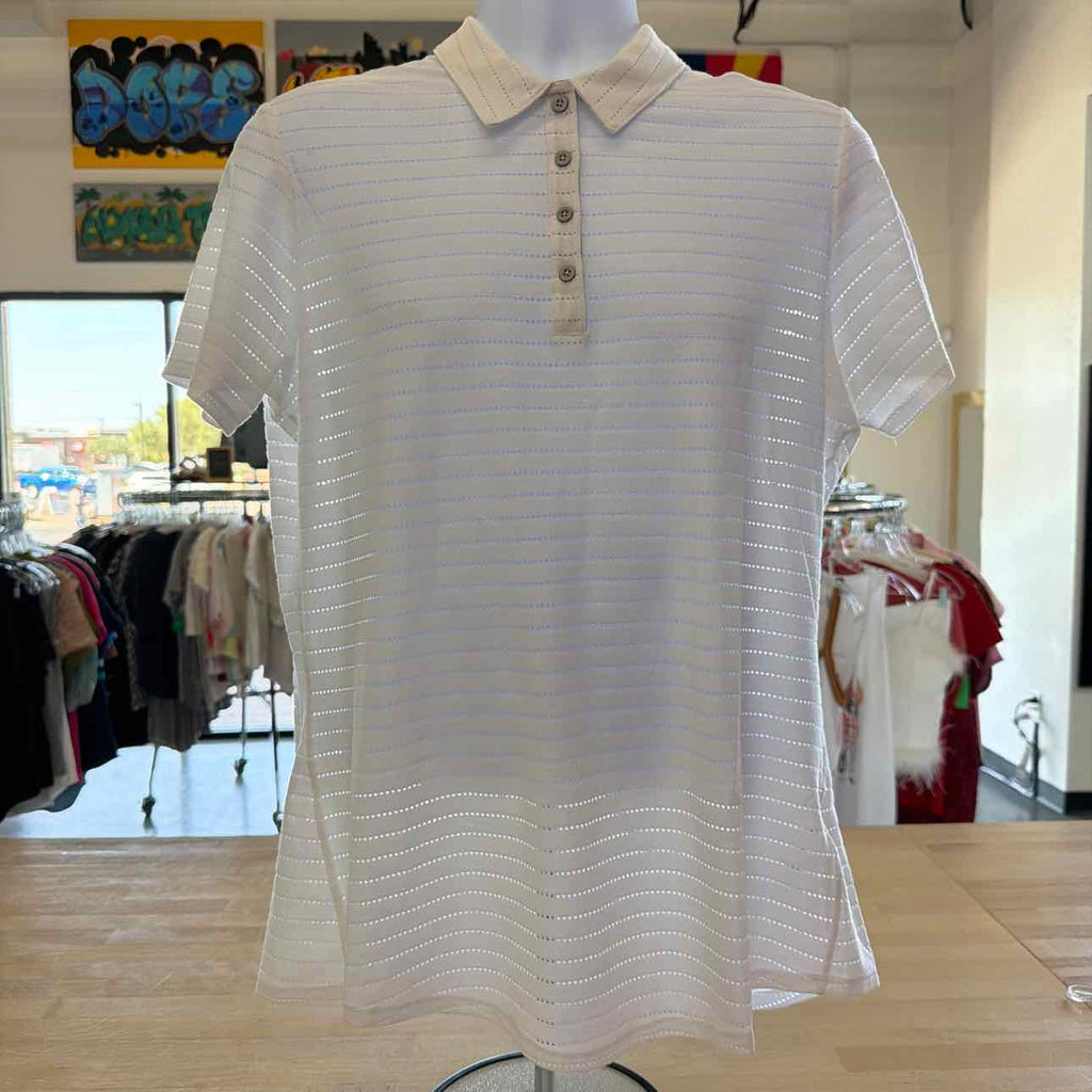 Adidas Size XL White Preloved MENS Polo