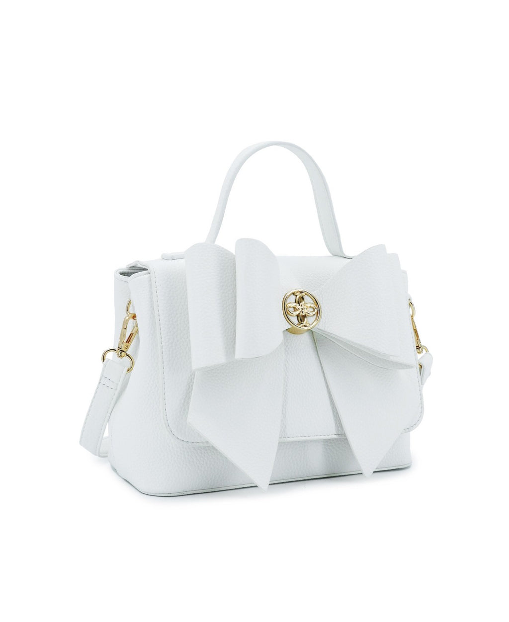 Like Dreams Zoey Double Bow Magnetic Crossbody Bag - White NWOT