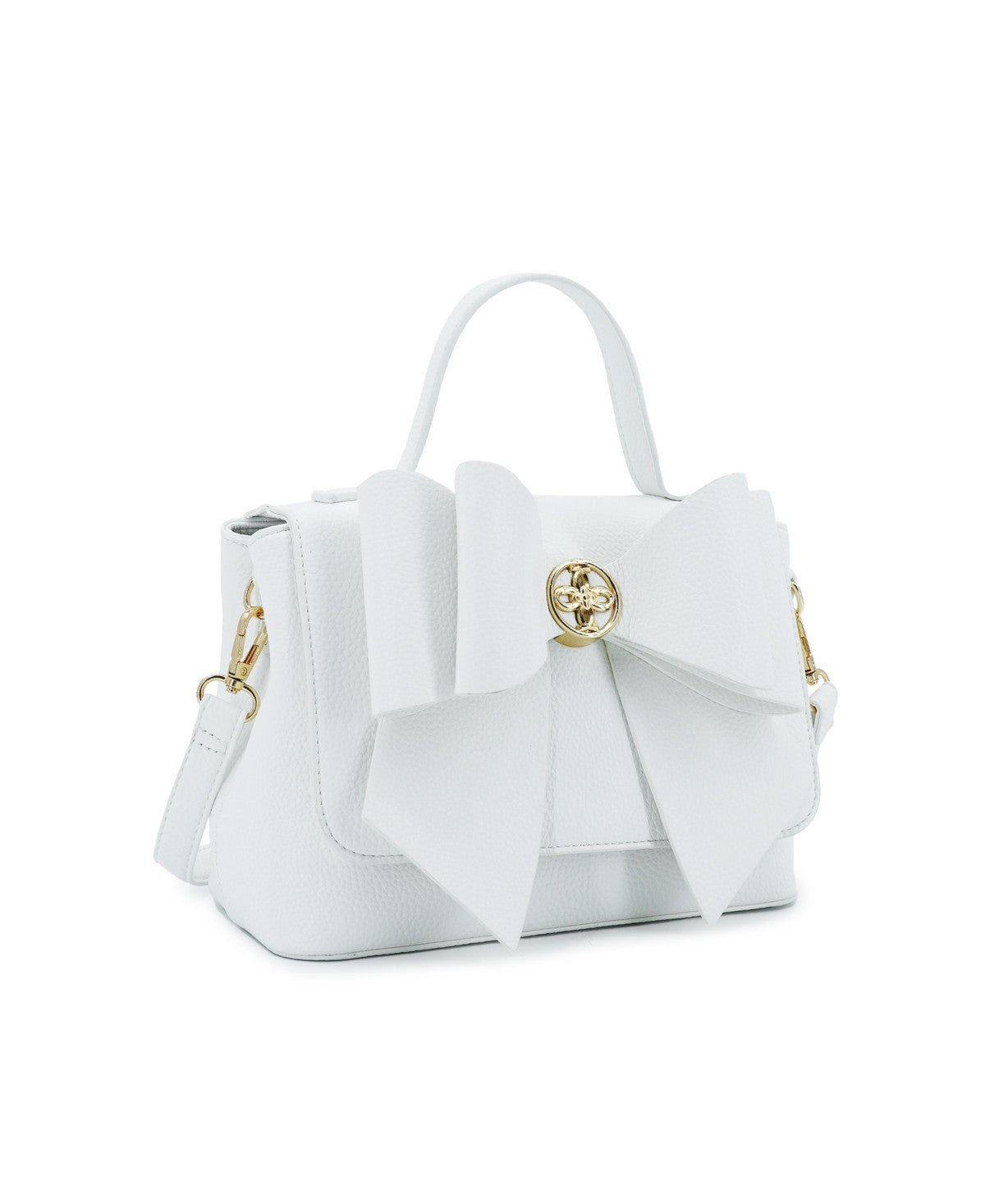 Like Dreams Zoey Double Bow Magnetic Crossbody Bag - White NWOT