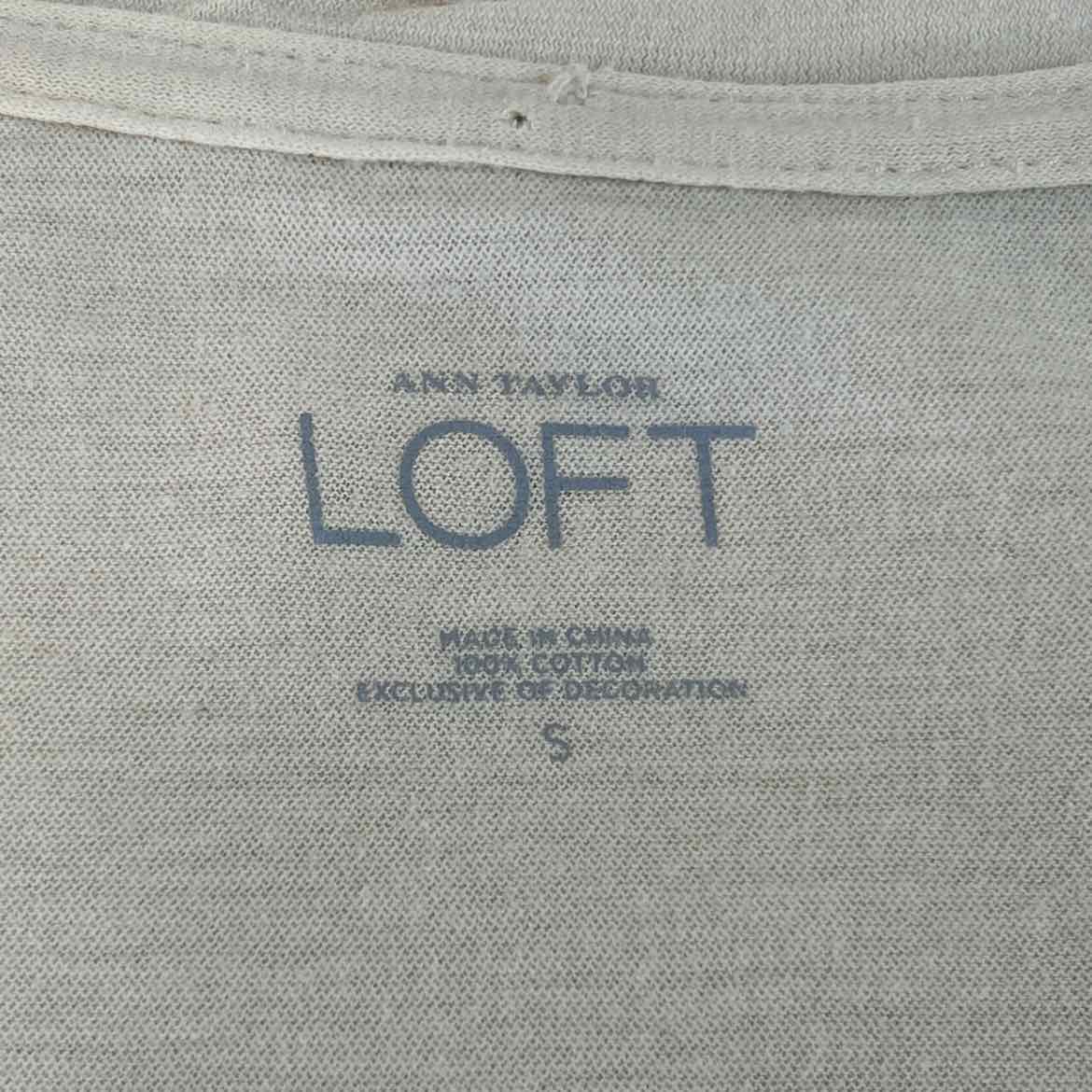 Loft Size S Off White Preloved T-Shirt SS