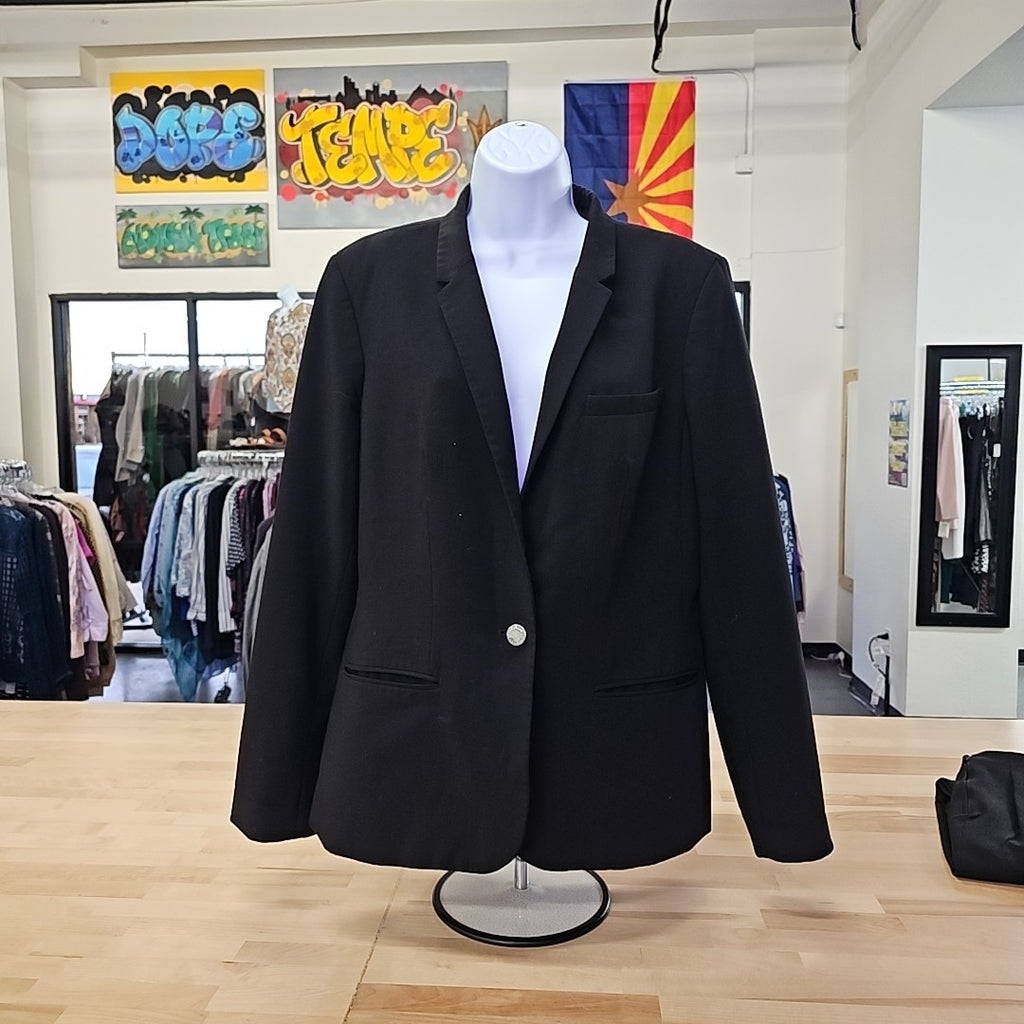 Calvin Klein Two-Button Blazer - Black