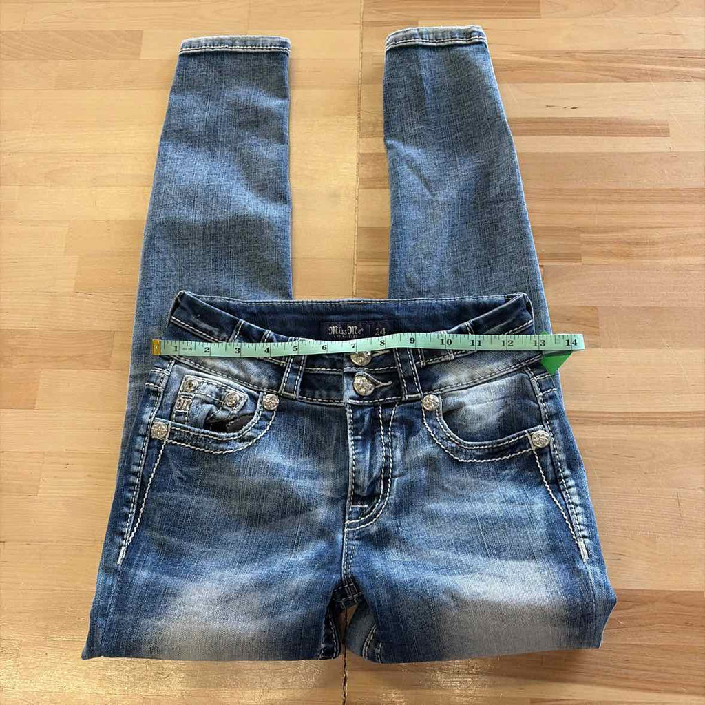 Miss Me Size 24 Blue Denim Preloved Jeans