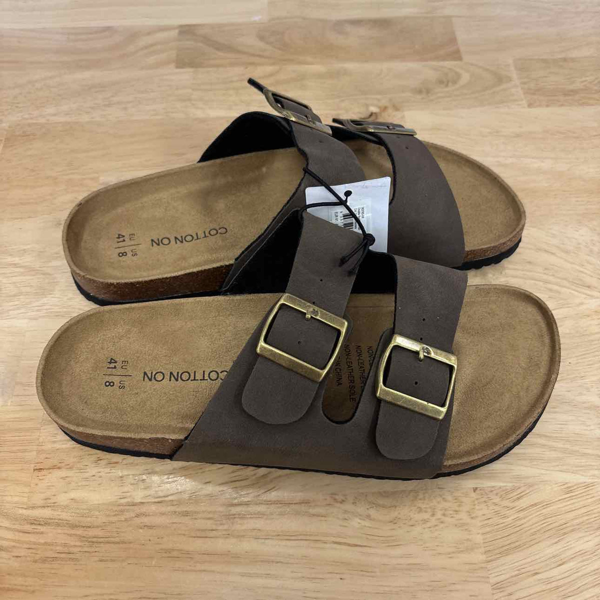 Cotton on Men's Double Buckle Sandal - Brown