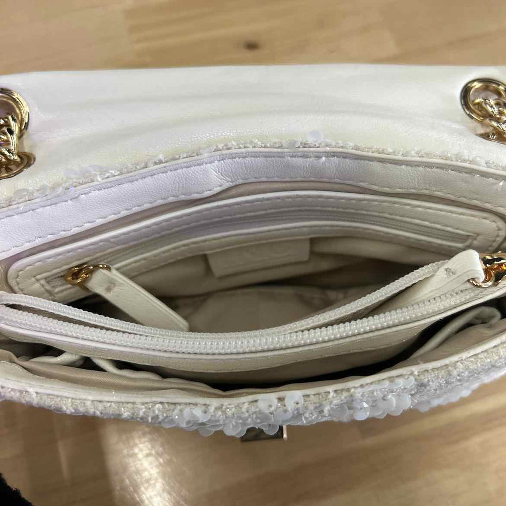 INC White Sequin Crossbody