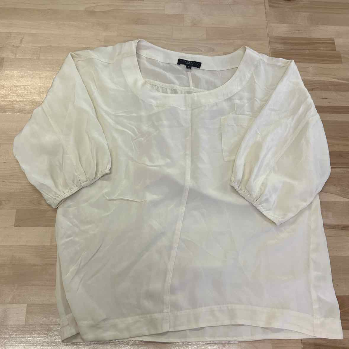Sanctuary Size L Cream silk Blouse