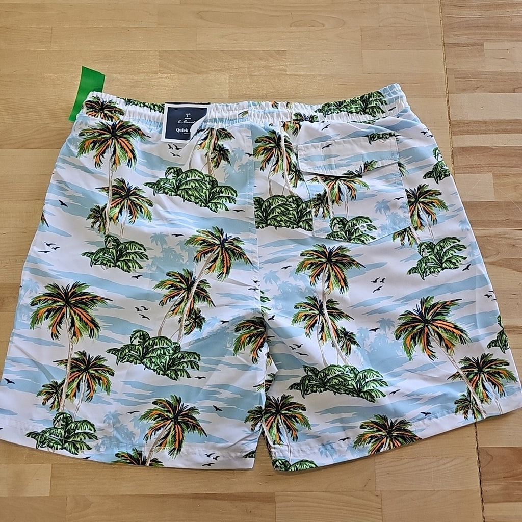Club Room Men's Scenic Beach 7" Swim Shorts