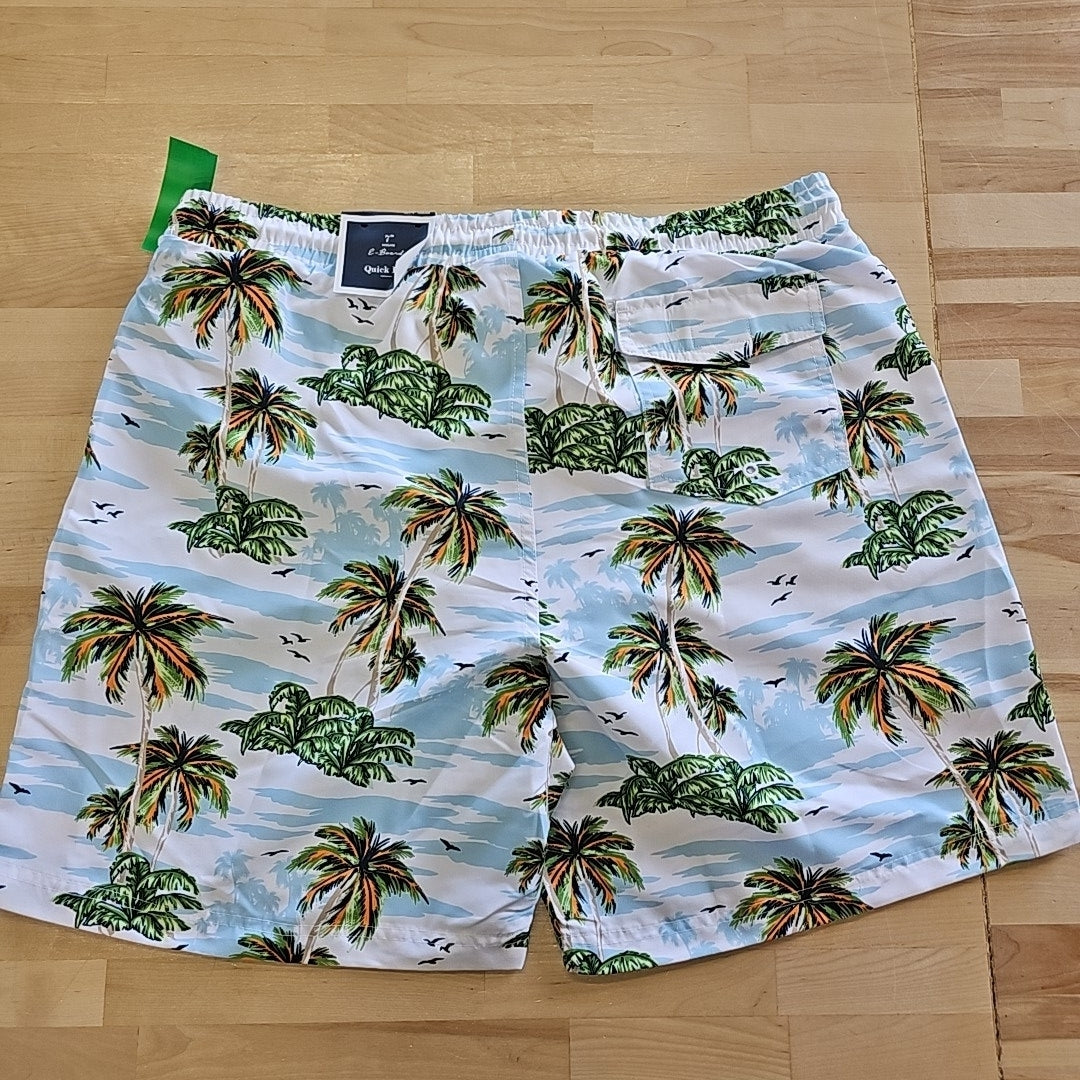 Club Room Men's Scenic Beach 7" Swim Shorts