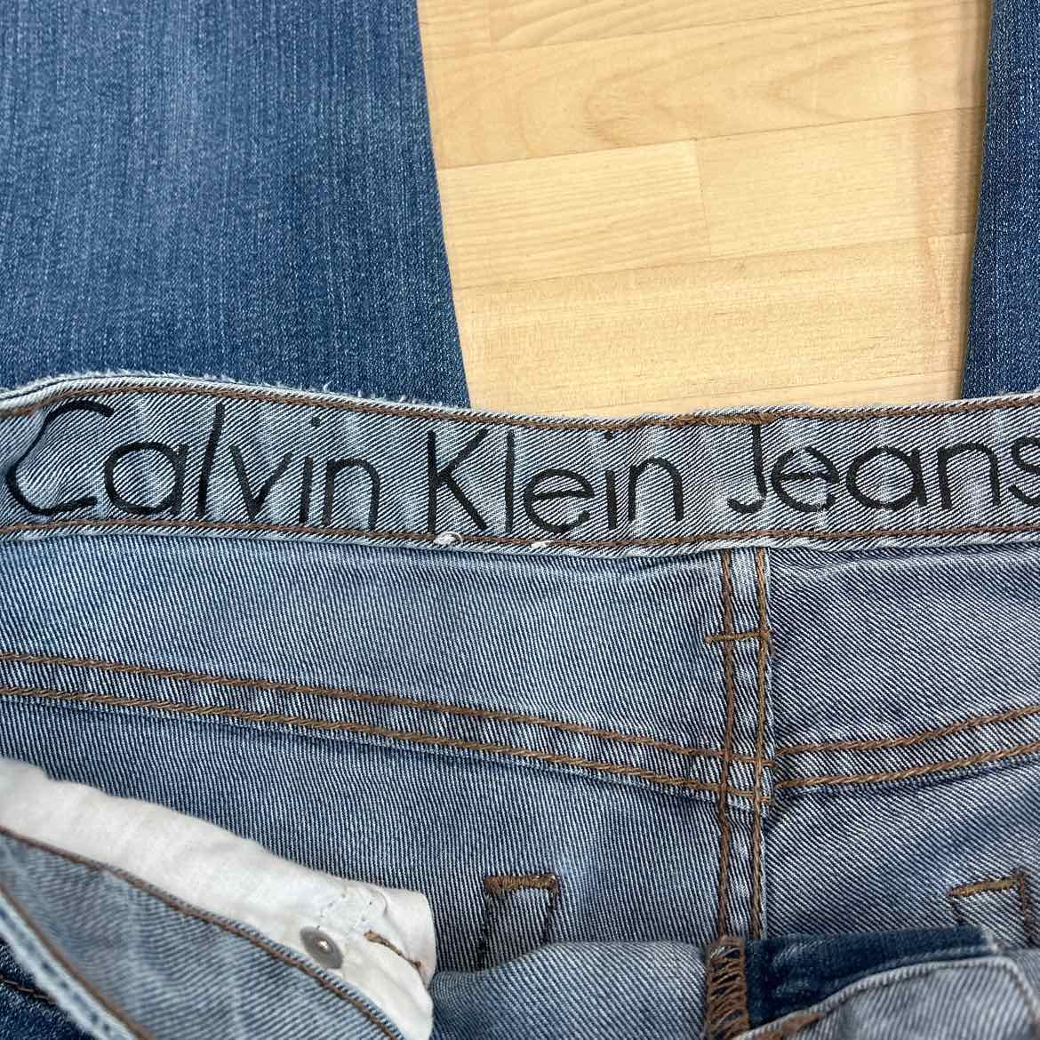 Calvin Klein Jeans Size 10 Blue Denim Preloved Jeans