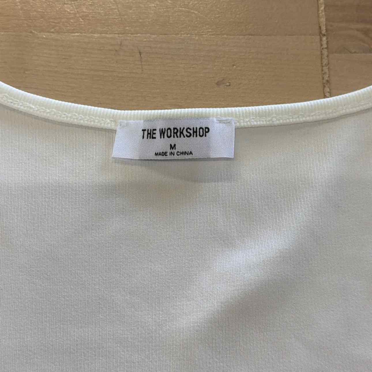The Workshop Size M White Preloved Crop Top