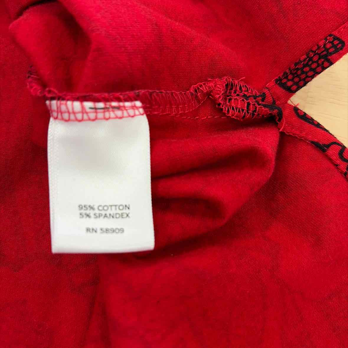 Allison Daley Size PL Red Black Knit Top