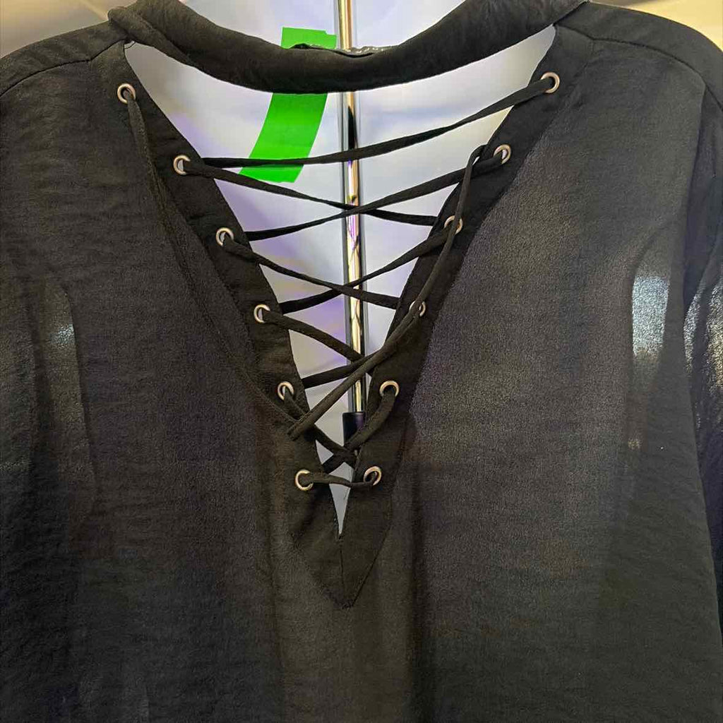 Rock & Republic Size XL Black Preloved Button Down LS