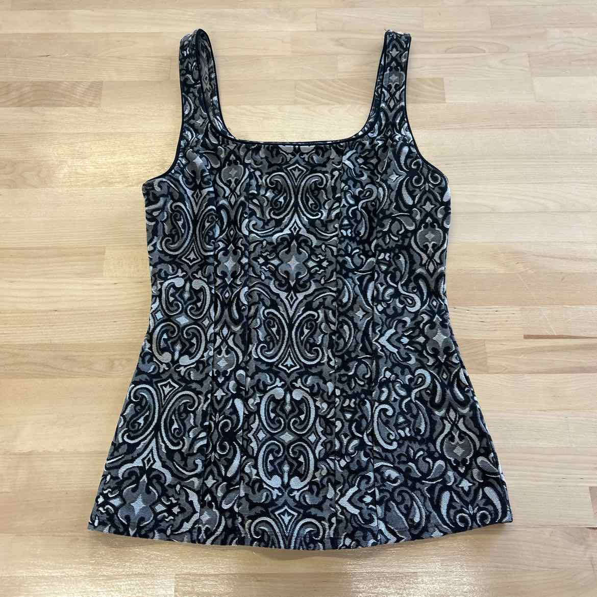 White House Black Market Size XXS Black & Gray Tank