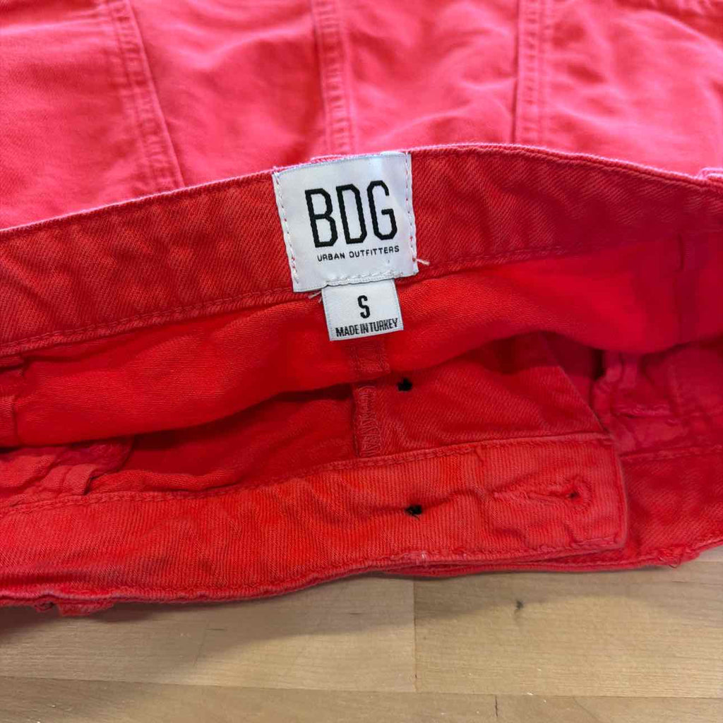 BDG Size S Red Denim Preloved Skirt