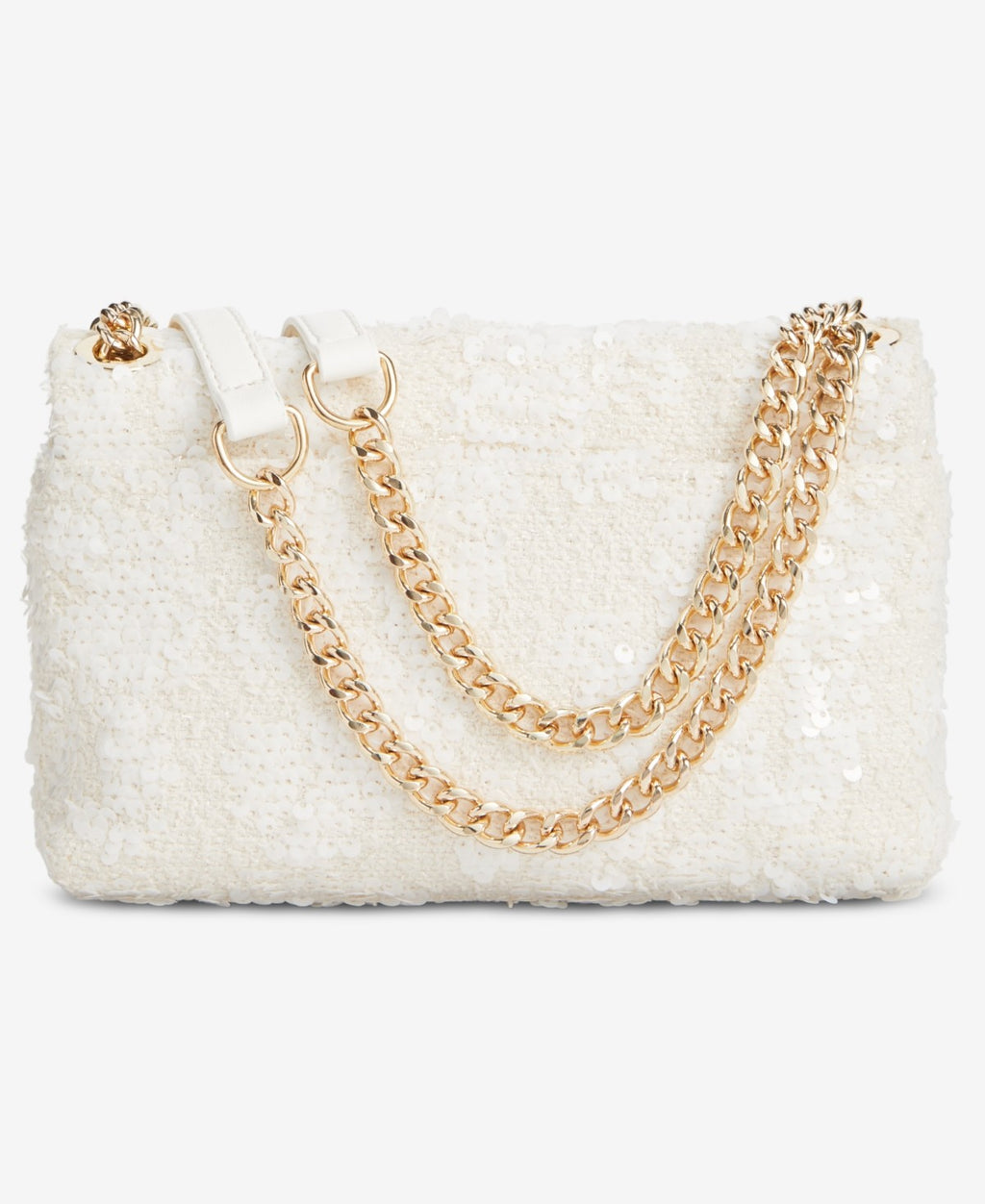 INC White Sequin Crossbody