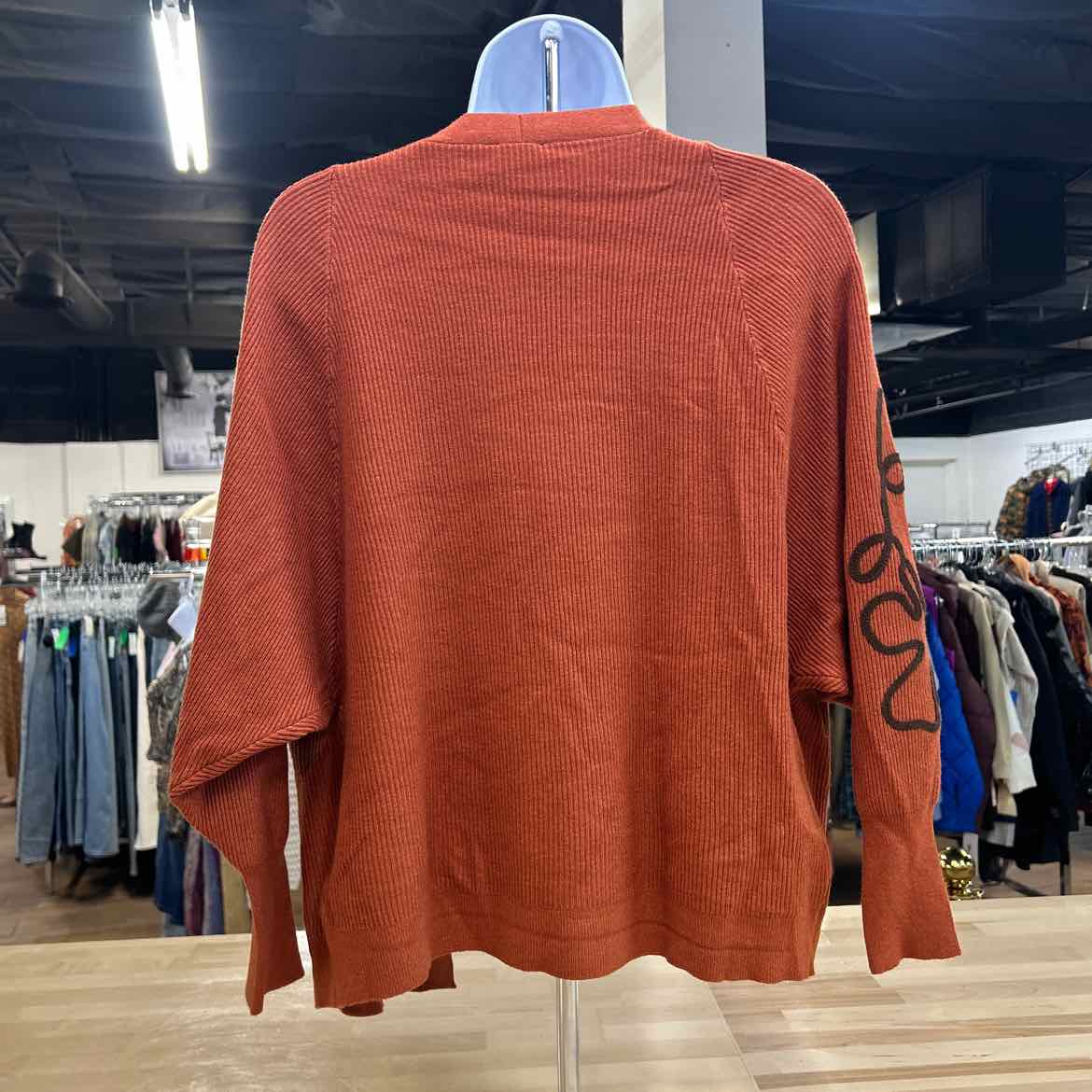Aaeda Size S Orange Preloved Cardigan