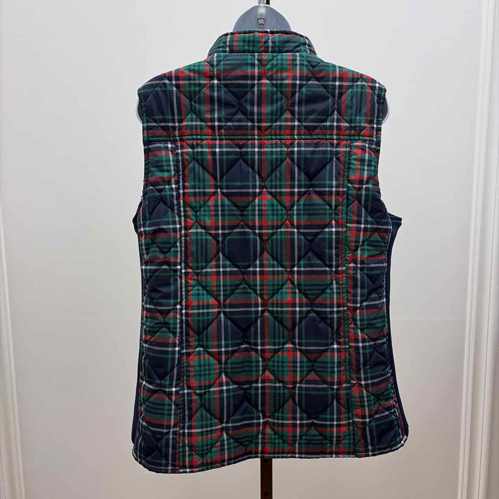 Kim Rogers Size L Red & Green Polyester Preloved Vest