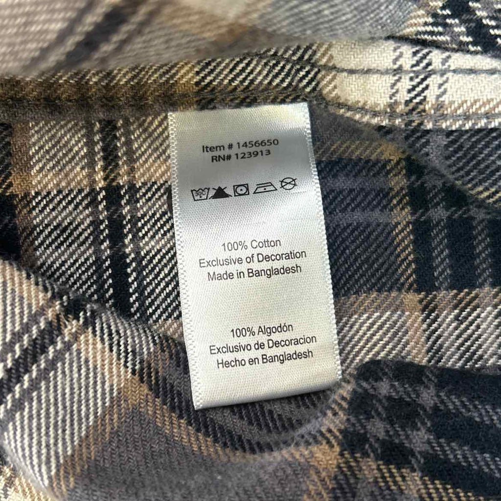 Jachs Girlfriend Size XL Beige Blue Preloved Flannel