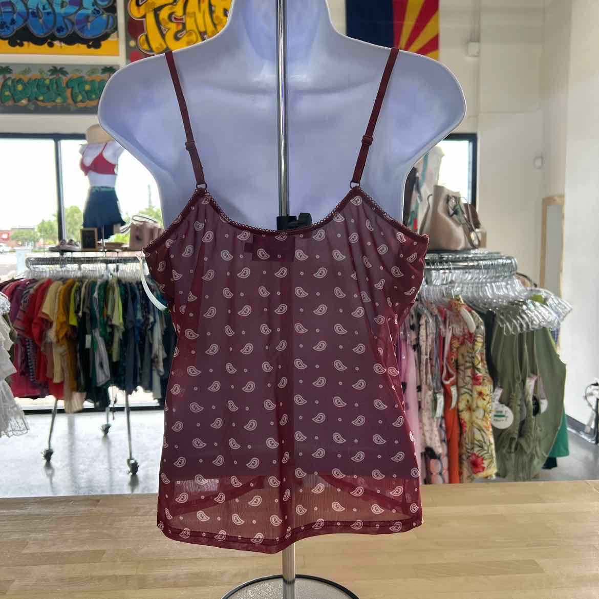 Blue Riot Size L Red Preloved Tank