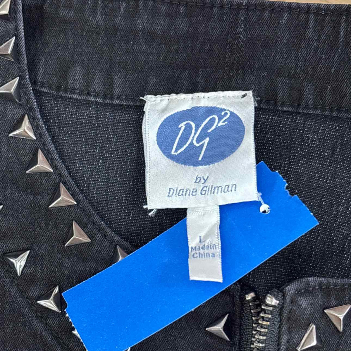 Diane Gilman Size L Black Preloved Jean Jacket
