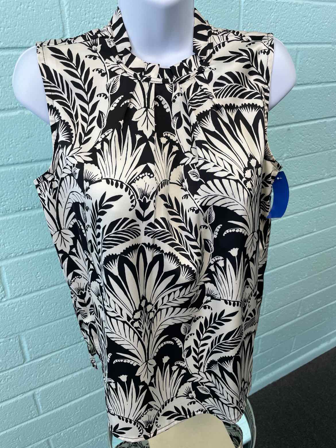 Nicole Miller Size S BLACK & WHITE Sleeveless