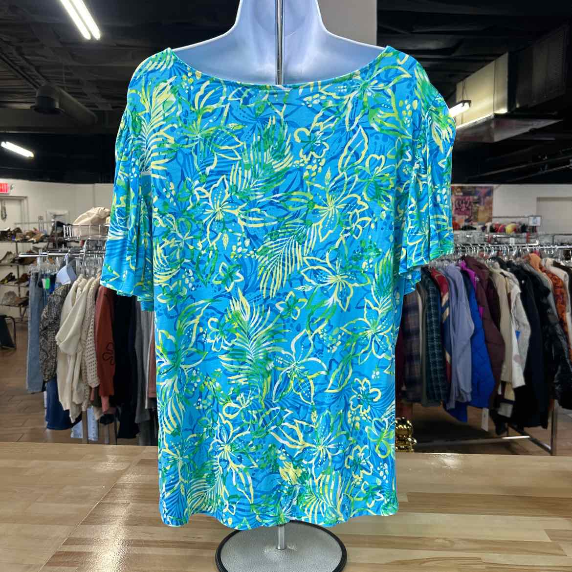 Ruby Rd Size L Teal Preloved Blouse SS