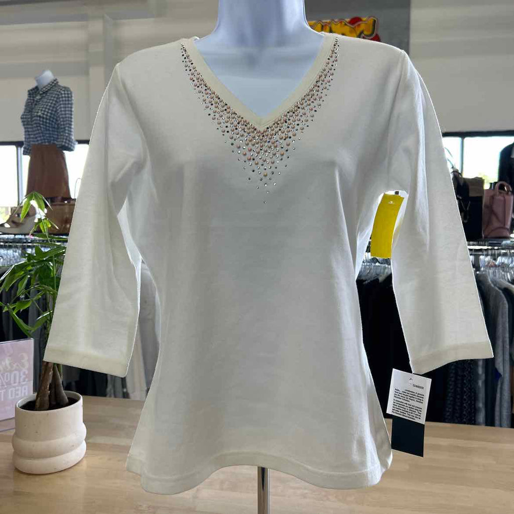 Christine Alexander Size M White Long Sleeve