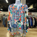 John Mark Size M Multi Color Preloved Blouse LS
