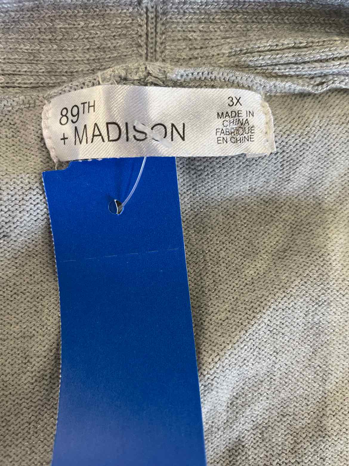 89th & Madison Size 3X Gray Cardigan