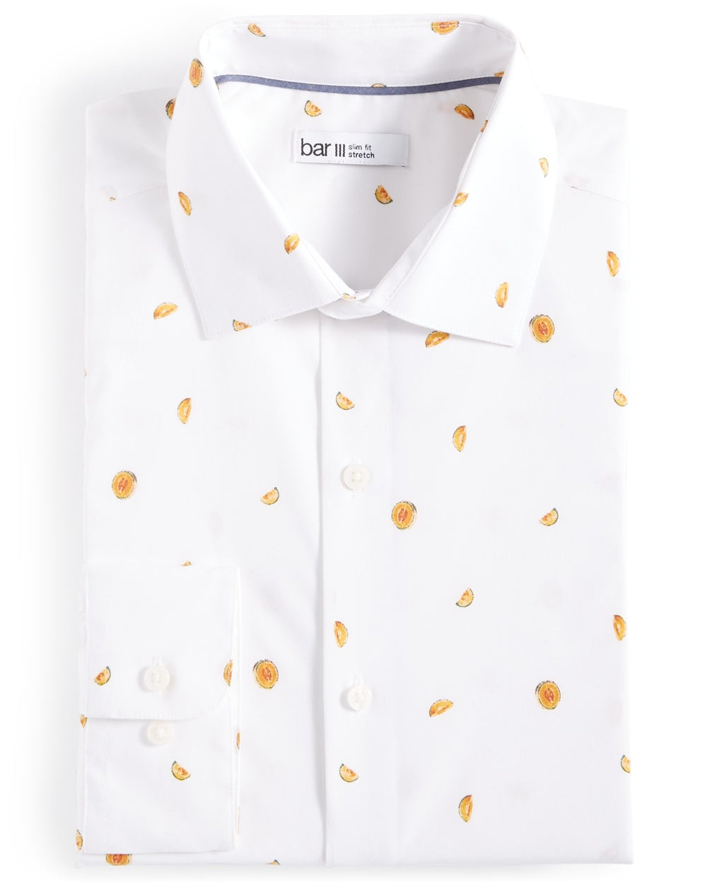 Bar Iii Mens Melon-Print Button Down Dress Shirt