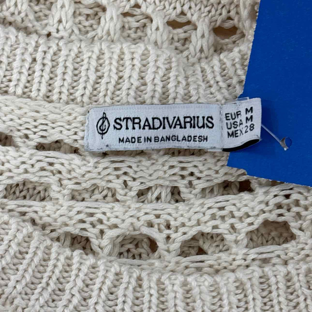 Stradivarius Size M White Crochet Shirt