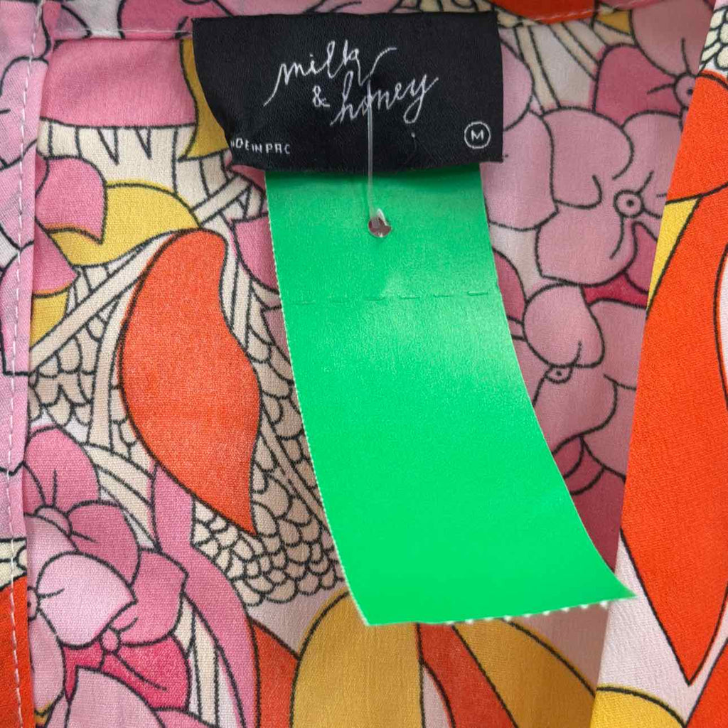 Milk&Honey Size M Pink Yellow Preloved Dress