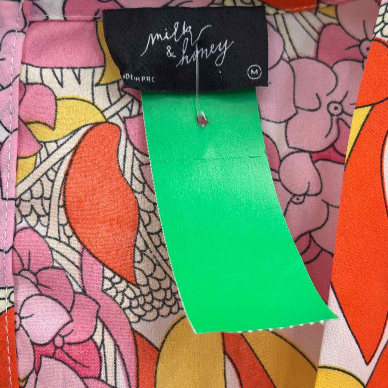 Milk&Honey Size M Pink Yellow Preloved Dress