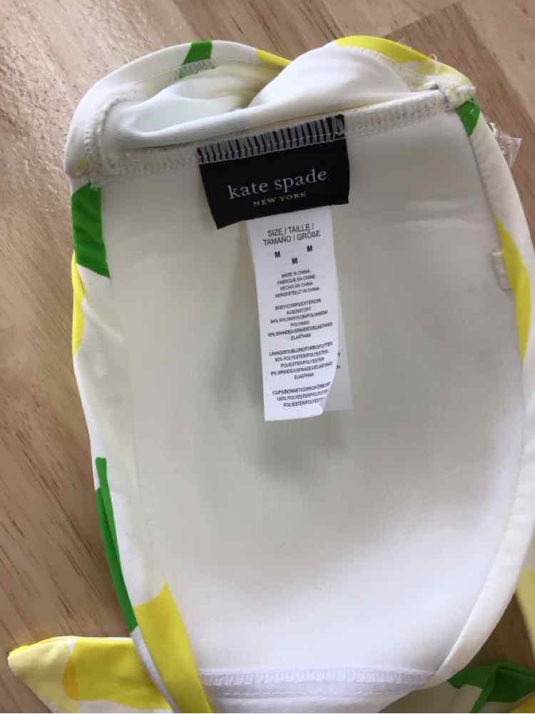 Kate Spade Size M Tie-Front Bikini Top