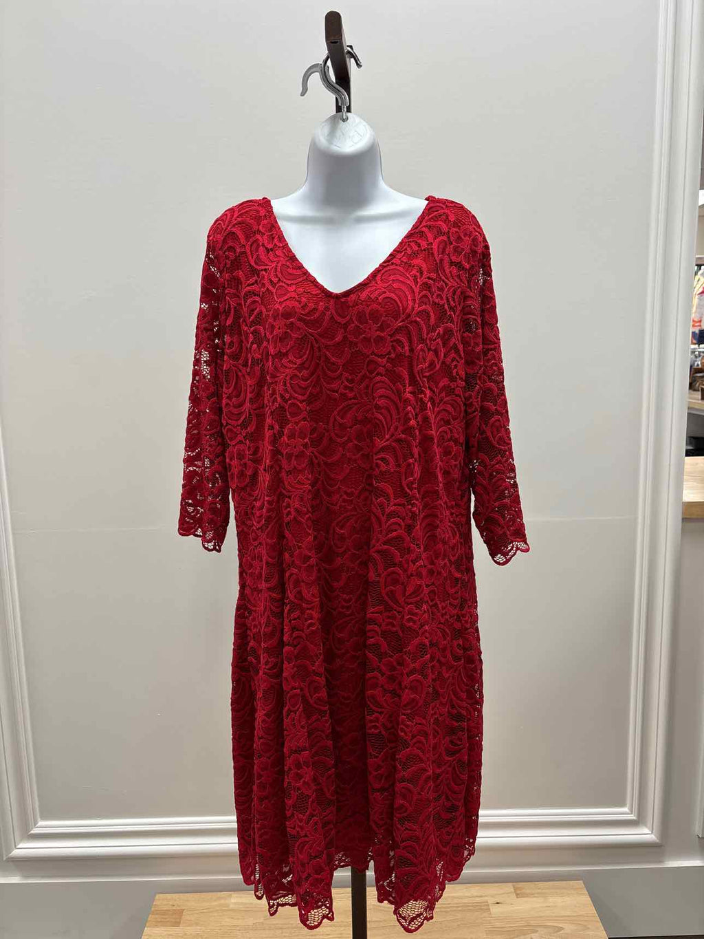 Junarose Size XL Red Lace New Dress
