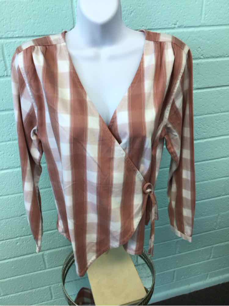 dockers Size S pink & white Blouse
