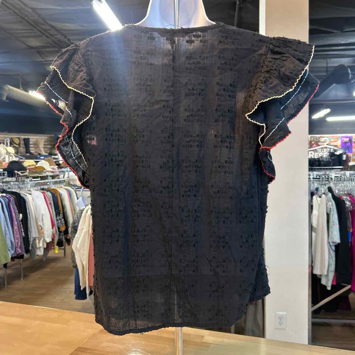 ACOA Size M Black Preloved Blouse SS