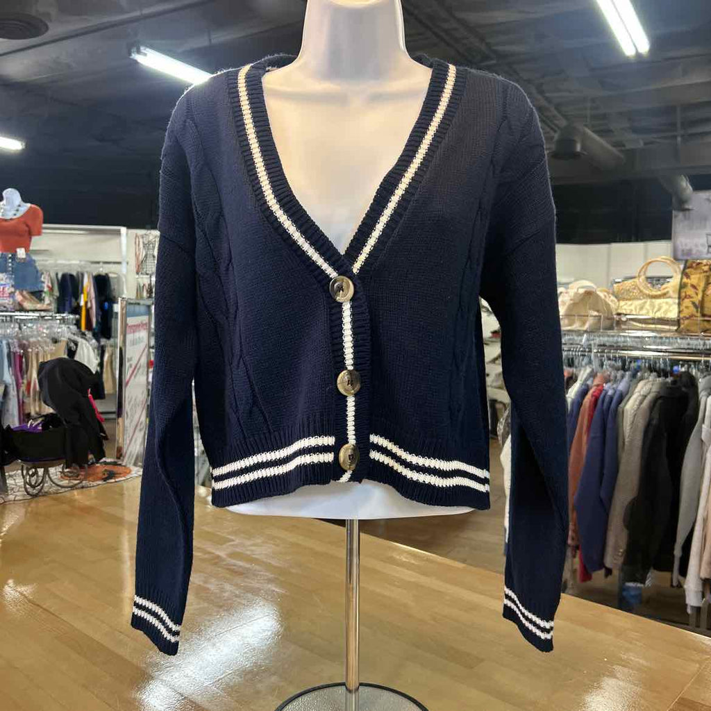 Size M Navy Preloved Cardigan