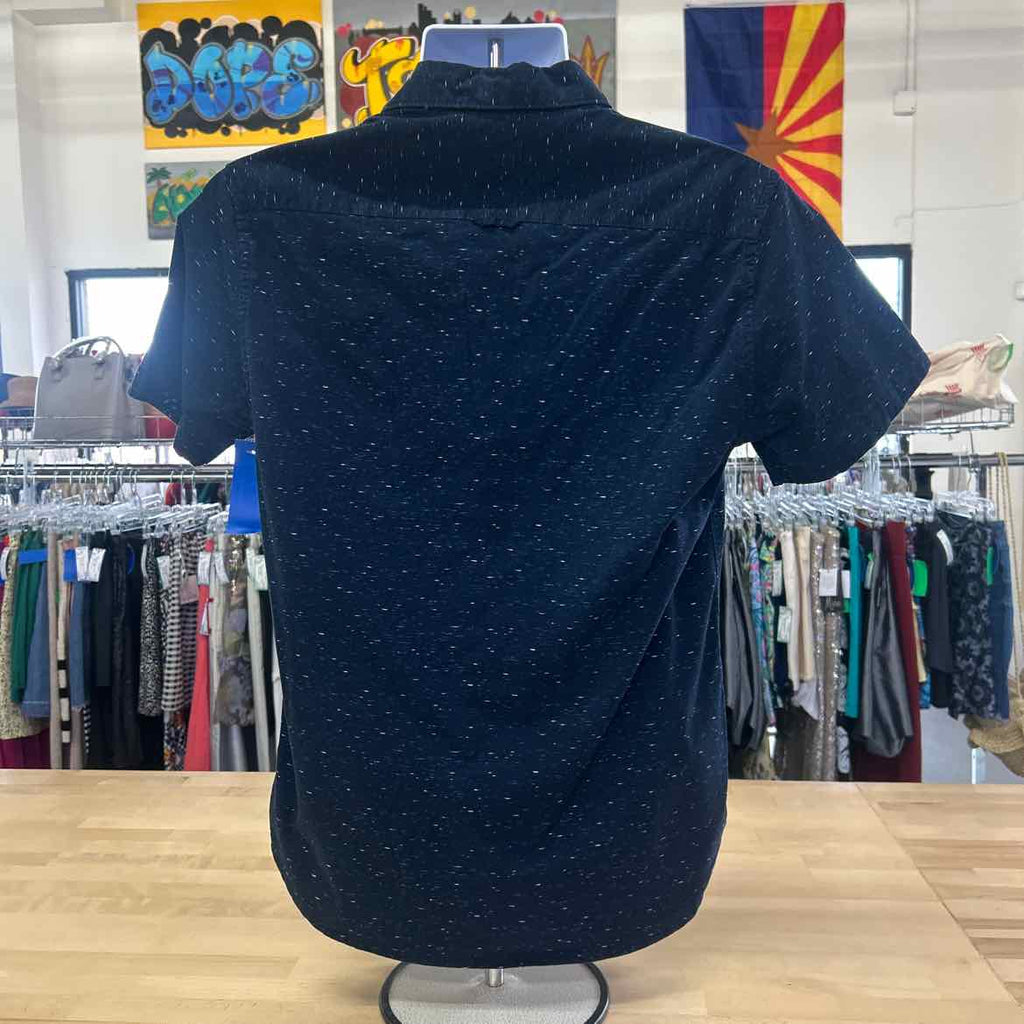 Cactus Man Size S Navy Preloved MENS Button Down Shirt