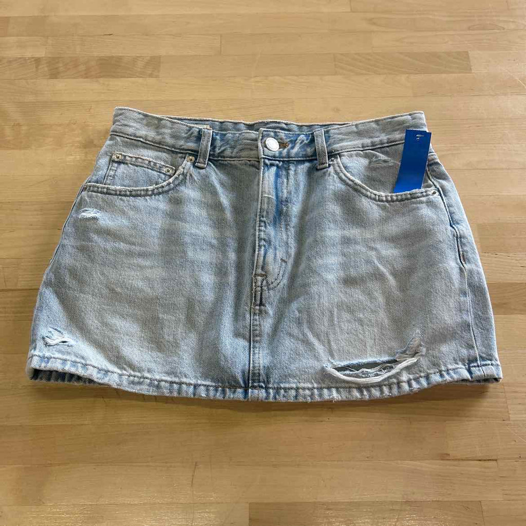 Pull & Bear Size 6 Blue Denim Preloved Skirt